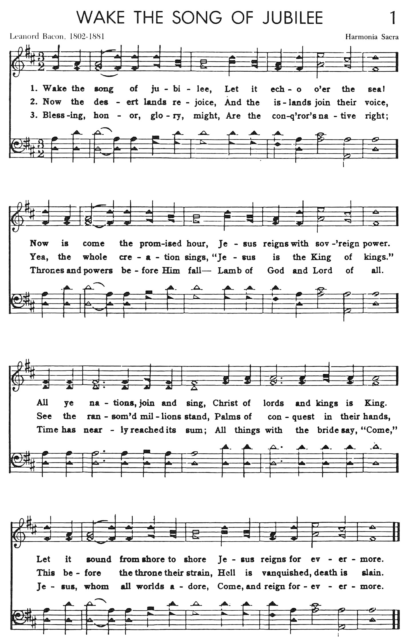 Wake The Song Of Jubilee